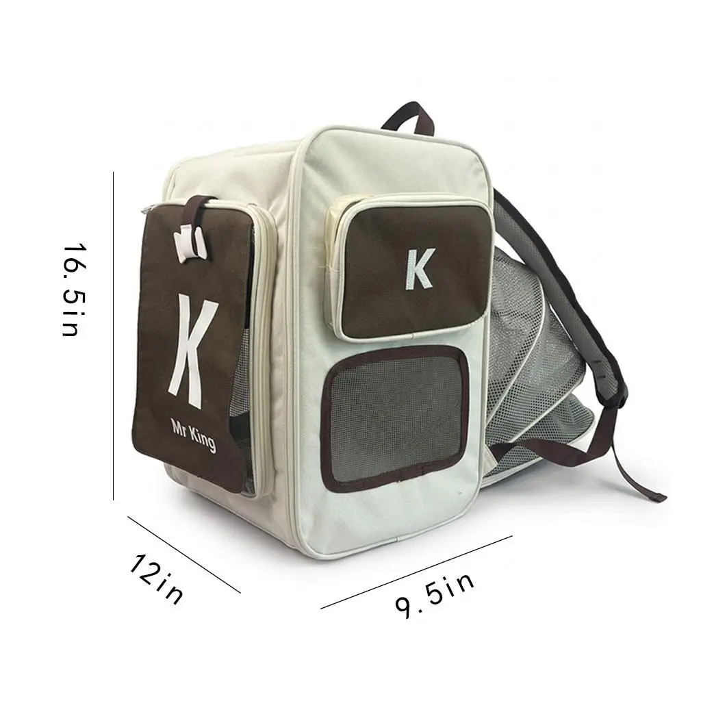 Expandable Cat Backpack Carriers Bag Backpack for Travel Soft Shoulder Large Capacity Go Out Pet Travel Multifunctional Dog Shoulder Breathable Expandable Pet Backpack