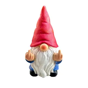 Naughty Gnome Statue - Collectible Home & Outdoor Decor, Funny Garden Sculpture, Doll Ornament for Home Use