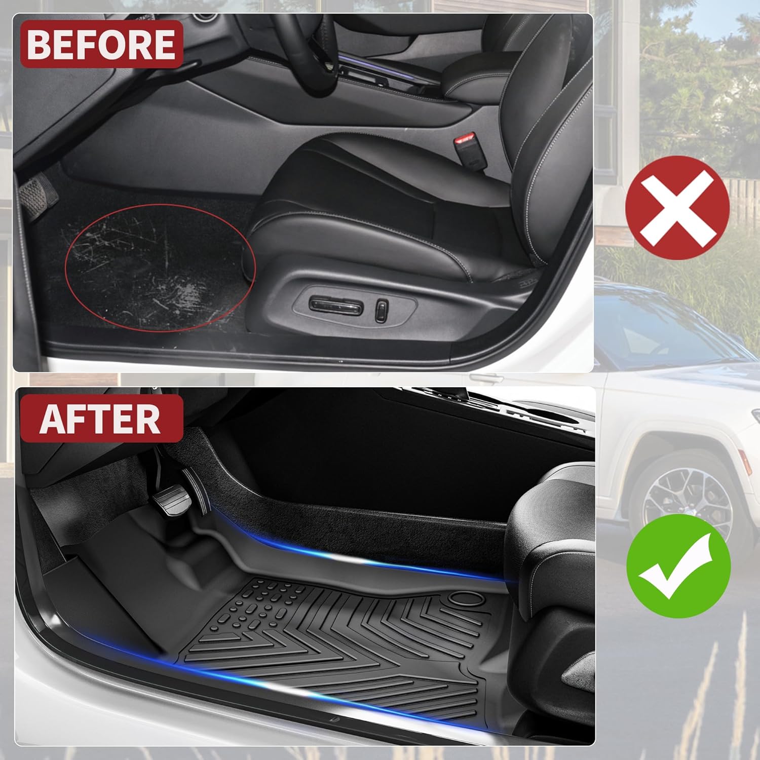 YITAMOTOR Floor Mats Fit for 2016-2021 Honda Civic Sedan, 1st & 2nd Rows, Cargo Liner YITAMOTOR Floor Mats Fit for 2016-2021 Honda Civic Sedan, 1st & 2nd Rows, Cargo Liner