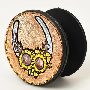 American Darling Hand Tooled Painted Floral Pop Phone Grip Stand Holder