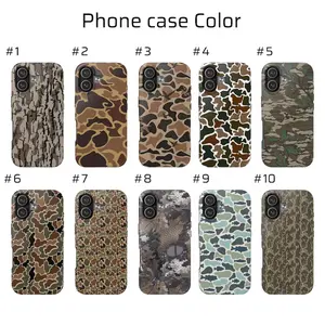 Camo Initial Phone Case Custom Letter Camouflage Cover for iPhone