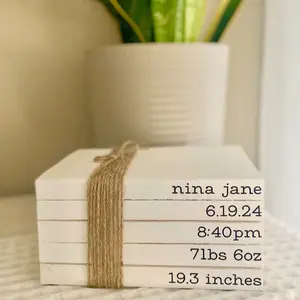 Personalized Baby Name Stats Books Keepsake Nursery Decor