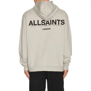 ALLSAINTS Halcyon Hoodie in Light Grey Marl