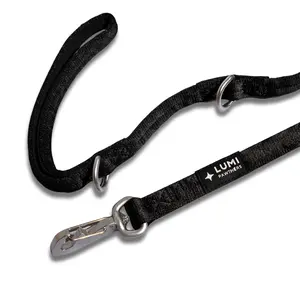 Lumi Luxury Dog Leash - Customizable Dual-Handled Cotton Webbed Leash for Ultimate Control & Comfort - Adjustable for Various Sizes - Perfect for Walking, Training, & Large Breeds - 6 Feet Long, 1/3 Pound Total Weight