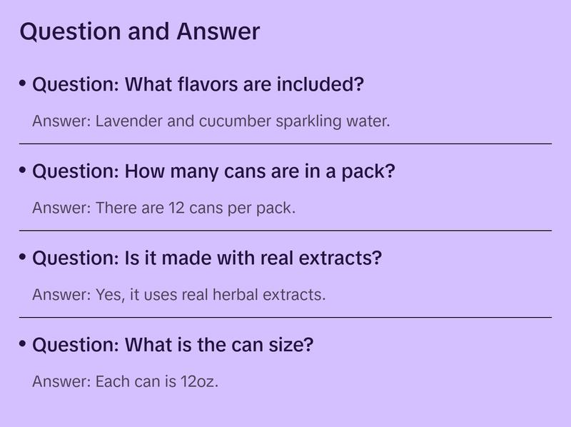 Aura Bora, Craft Sparkling Water Beverage made with Real Herbal Extracts, Lavender Cucumber, 12oz cans, Pack of 12