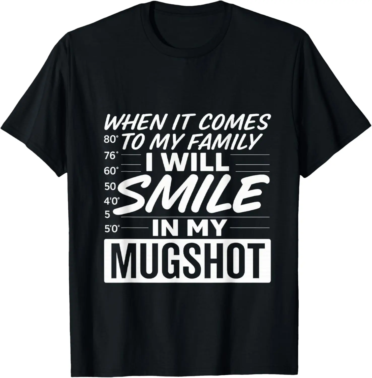 Women's Graphic T-Shirt, Casual Short-Sleeve Top in 100% Cotton, Comfortable Lightweight Regular Fit with "Mugshot" Print