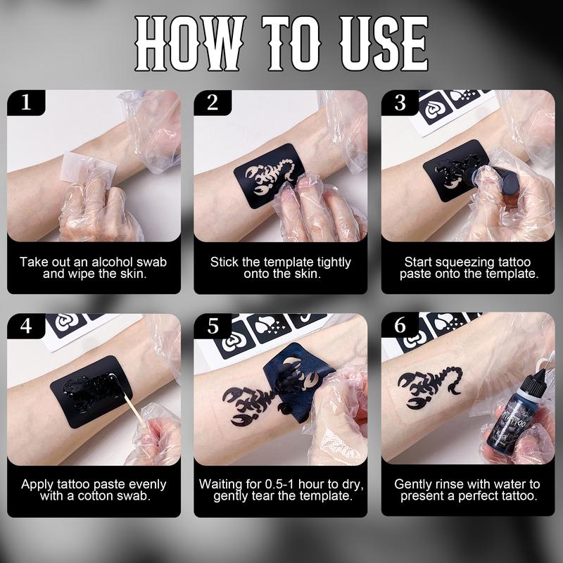 DM Temporary Tattoo Kit 12 Bottles Color Temporary Tattoo Ink, 176 Pcs Stencils Kit for Body Paint DIY Fake Tattoos for Kids Boys DM Temporary Tattoo Kit 12 Bottles Color Temporary Tattoo Ink, 176 Pcs Stencils Kit for Body Paint DIY Fake Tattoos for Kids Boys