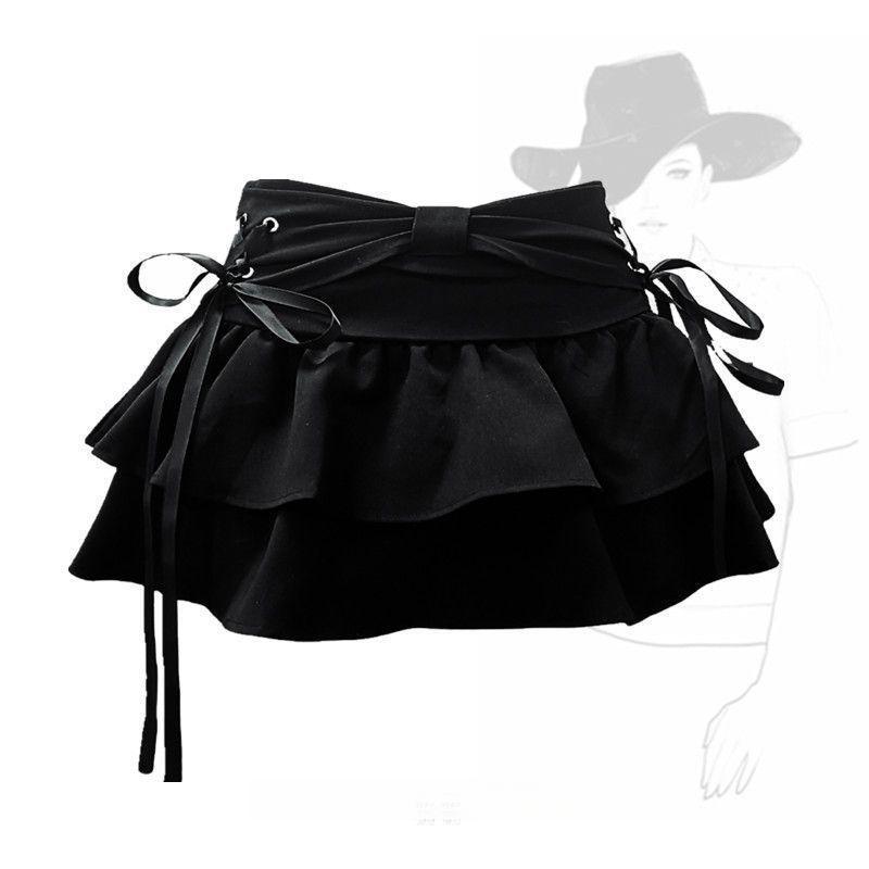 Bowknot Strap Pleated Skirt |   A-line High Waist Slimming |   Summer Casual Skirt |   Stretchy Fabric |   Trendy Styles Womenswear Comfort