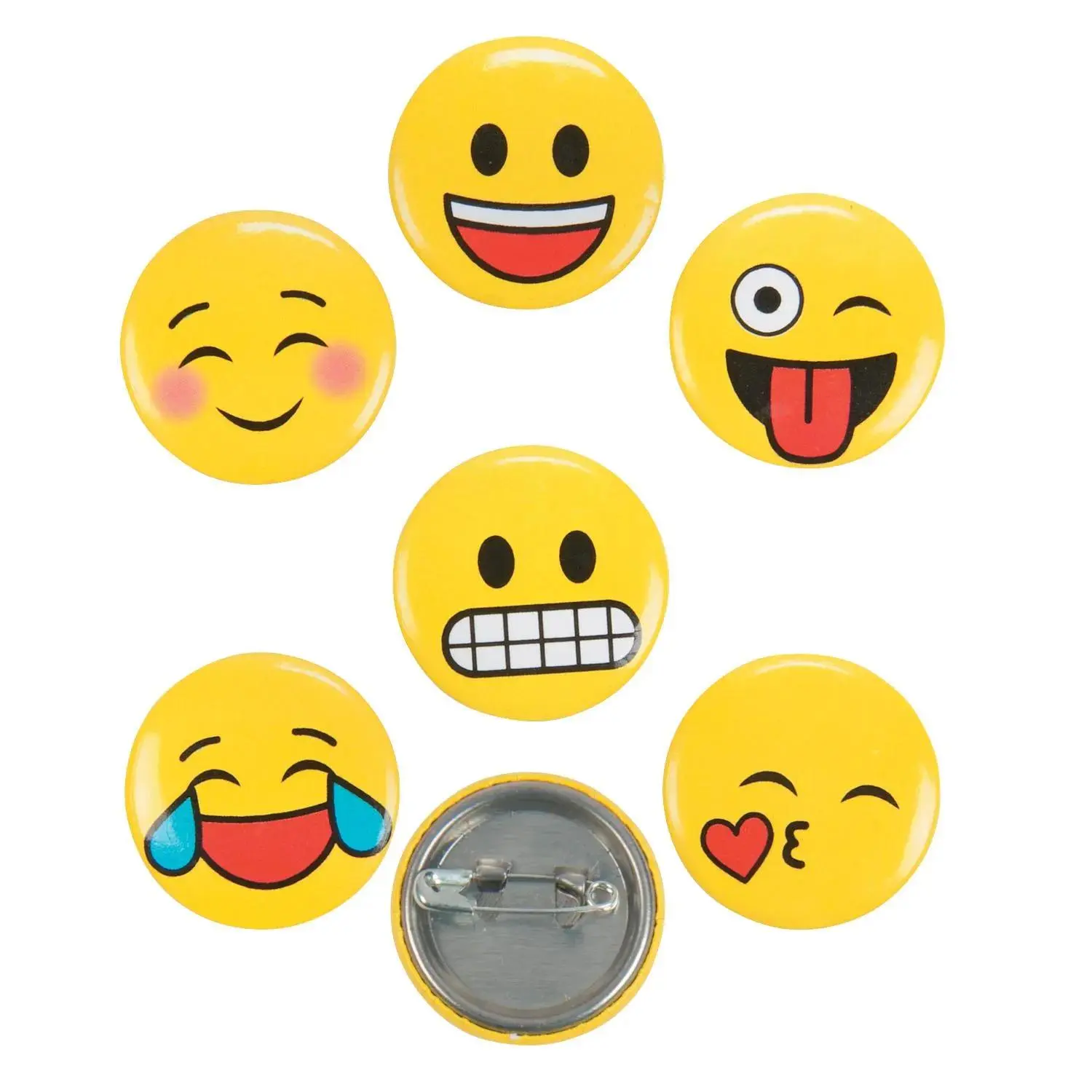 Bulk 48 Pc. Emoji Mini Buttons Bulk 48 Pc. Emoji Mini Buttons