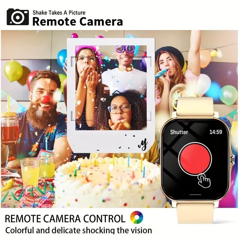 Valentine's Day gift High-Definition Full-Screen Touch Smart Watch for Men & Women with Call/Message Notifications, Step Counting, Calorie Tracking, Sports Modes, Distance Tracking, Compatible with iPhone & Android Super Bowl, Super Bowl Outdoor Sports