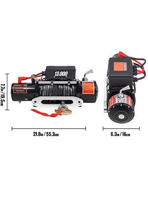 VEVOR Electric Winch 13000lb Load Capacity Truck Winch Compatible with Jeep Truck SUV 65ft/20m Synthetic Rope 12V Power Winch with Wireless Remote Control, Powerful Motor for ATV UTV Off Road Trailer VEVOR Electric Winch 13000lb Load Capacity Truck Winch Compatible with Jeep Truck SUV 65ft/20m Synthetic Rope 12V Power Winch with Wireless Remote Control, Powerful Motor for ATV UTV Off Road Trailer