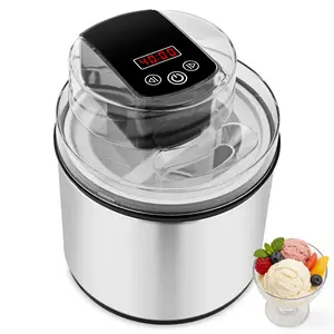 SUSTEAS 2L (68oz) Premium Ice Cream Maker - Creamy Homemade Treats in 20 Min, Adjustable Timer (5-Min Precision), Pre-Frozen Bowl Technology (-18°C), BPA-Free & Easy Clean