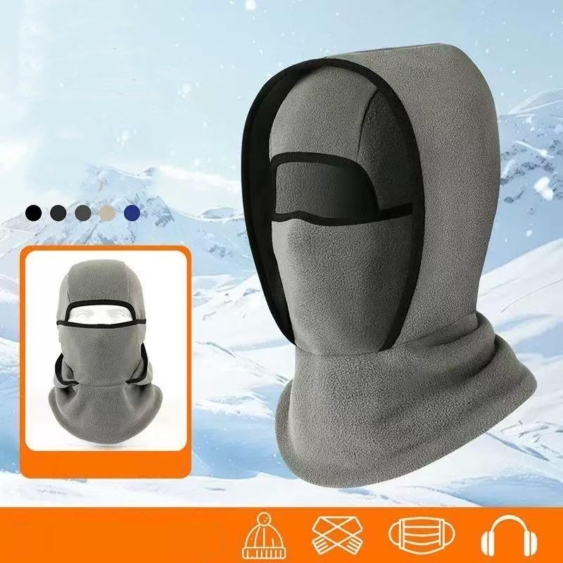 Unisex Windproof & Warm Balaclava,Thickened One-Piece Winter Hood Face Mask,3 in 1 Multi-Functional Windproof Winter Hat lady baggy cardigan perfect holiday party favor thick plush green candlestick easy cut wooden peanut  chain Free Standing Pumpkin Deco