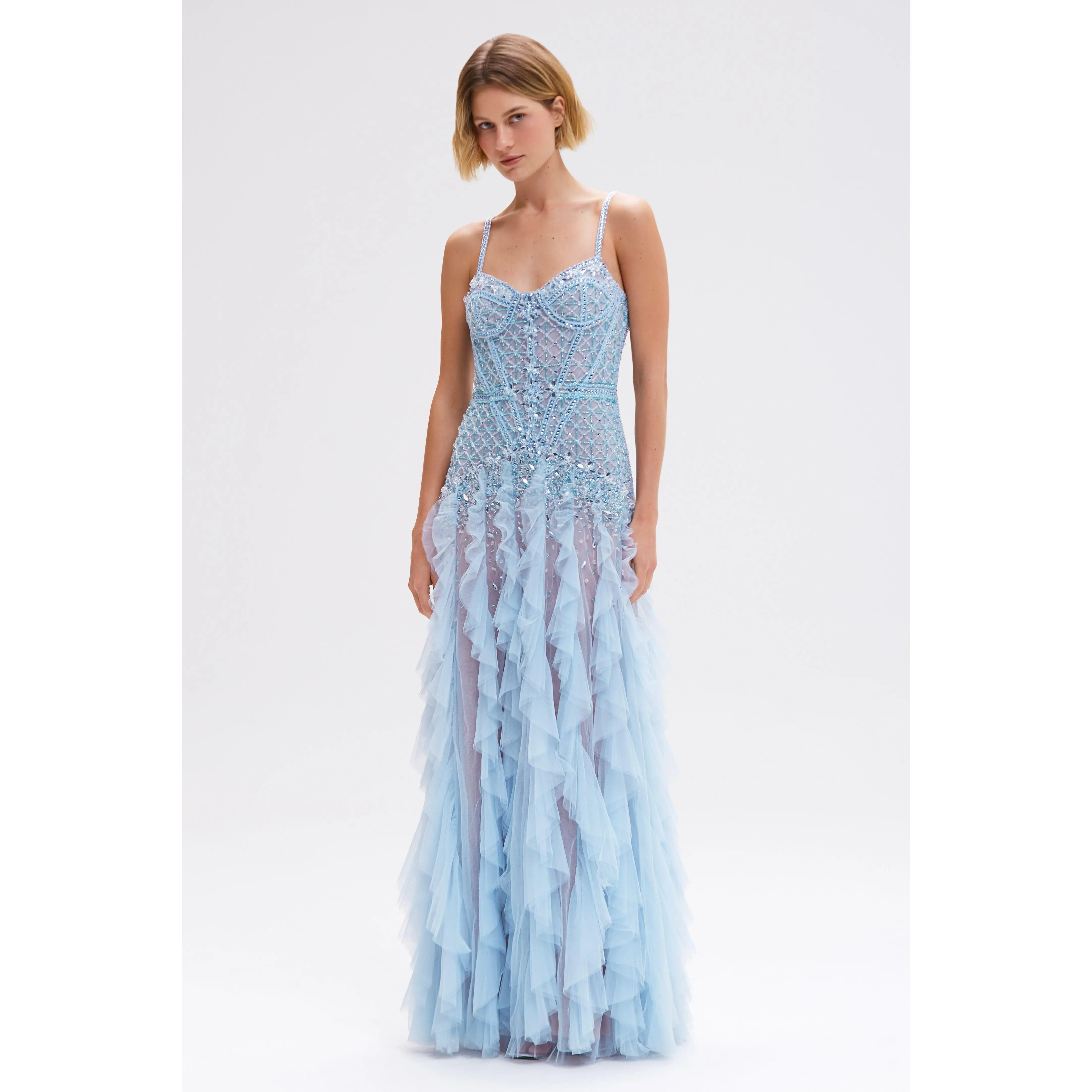 BUTTERFLY EMBROIDERY GOWN