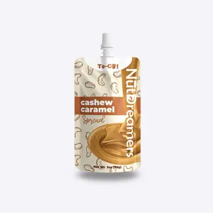 Cashew Caramel To‑Go (2 oz pouch) - 6 Pack - No Refined Sugar Snack - Nut Spread - Vegan