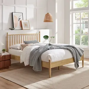 Zane Full Size Spindle Bed Frame in Light Oak
