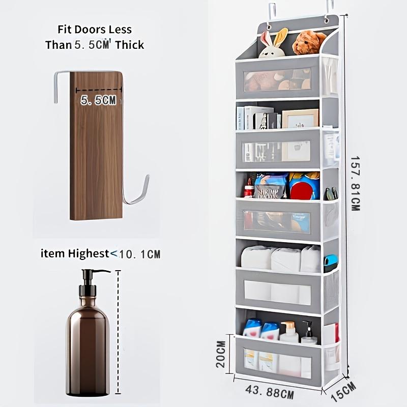 Over-the-Door Hanging Storage Box 4-Tier Fabric Organizer with Large Pockets Ideal for Bedroom Bathroom Pantry Organization Home Spacesaving Solution Compact Functional Sturdy Lightweight Organizer Container Shelf