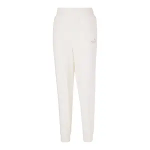 PUMA Womens Essentials Embroidered High Waisted Sweatpants Casual - White