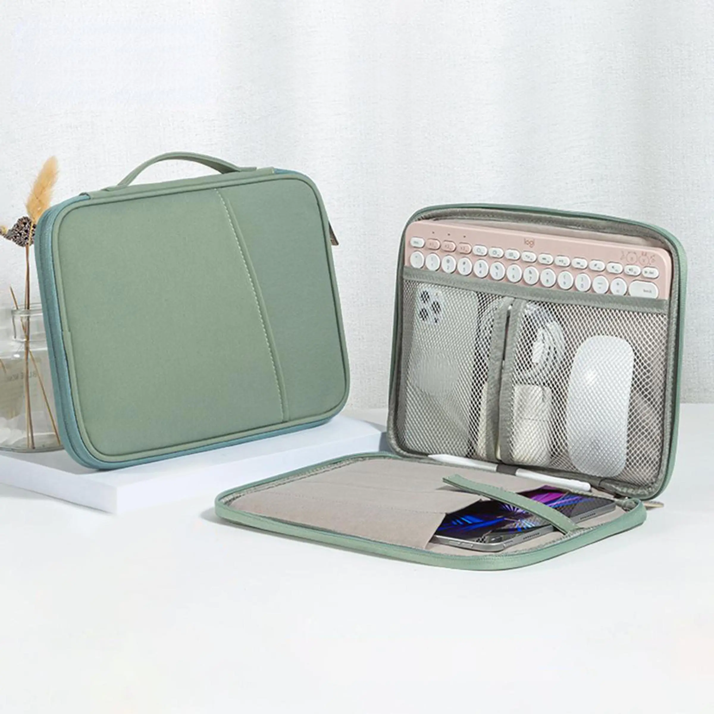 Waterproof Leather Tablet Case, Padded Protective Travel Inner Bag for iPad Samsung Tablet PC Case, Tablet Sleeve Pouch, Tablet & Computer Accessories, Cover, Tablet Covers, Durability, Tablet Casing