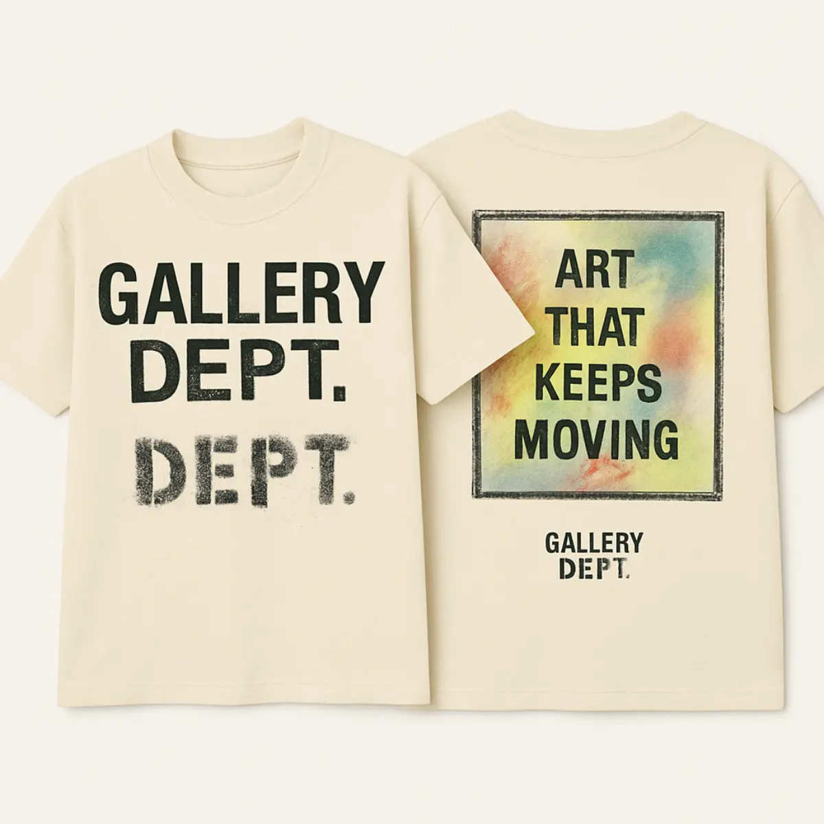 Gallery Dept. Vintage Toymaker Graphic T-Shirt, Retro Streetwear Tee, Oversized Back Print Cotton Shirt, Unisex Casual Fashion Top