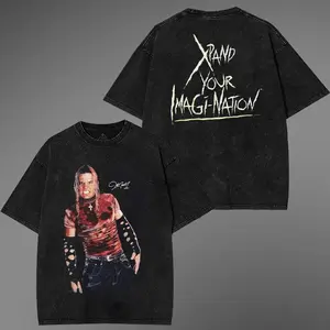 Vintage Jeff Hardy Washed T-Shirt Wrestling Shirt WWE Fans WWE Tee Menswear Cotton Crewneck Premium American Made Acid Washed 100% Cotton