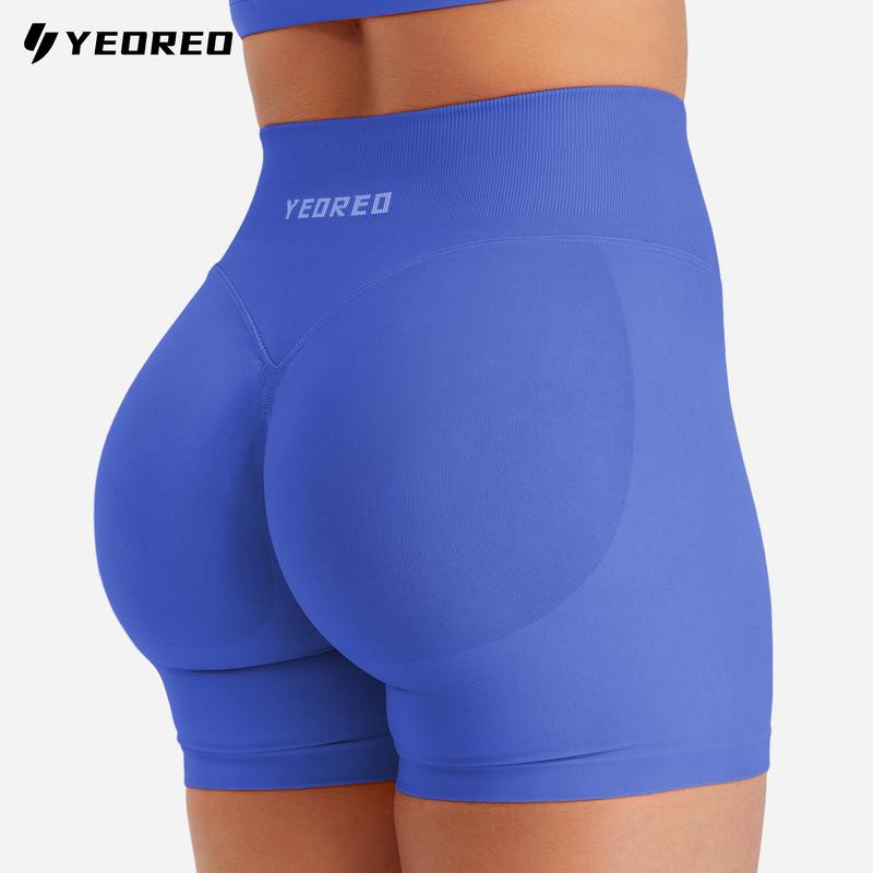YEOREO Vision Hidden Scrunch Shorts Women's Seamless Butt Lifting Gym Shorts, High Waisted Tummy Control Workout Yoga Shorts