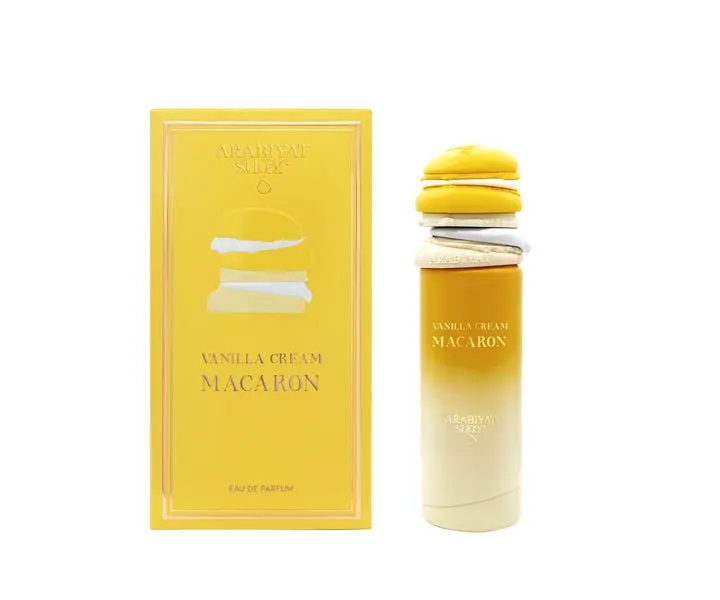 Arabiyat Sugar Vanilla Cream Macaron EDP Unisex Alcohol-Containing Liquid Perfume for Adults, 3.4fl.oz/100ml Bottle, Single Item Fragrance