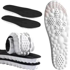 DWTWLE 4D Cloud Insoles for Men and Women Memory Foam Cloud Insoles Super Soft Anti-Fatigue, Shock Absorption, Relieve Foot Pain, (Black, Men: US 7-11)
