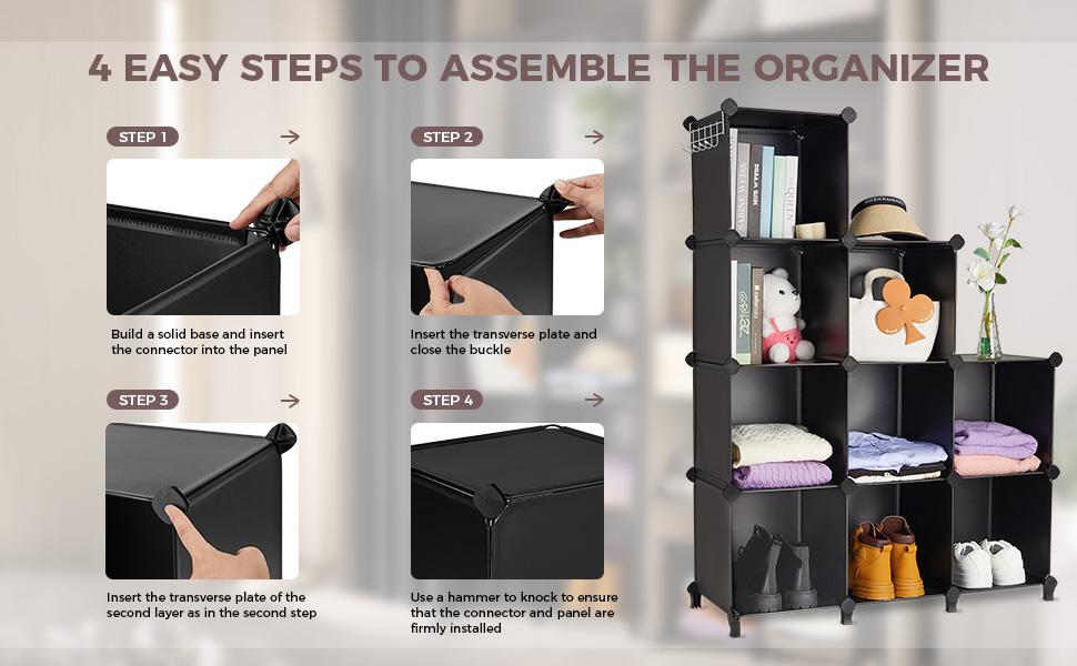 Kitexpert Shoe Storage Boxes(12 Pack), Easy-to-Install Sneaker Container, Stackable Shoe Rack, DIY Shoe Container, Sneaker Head