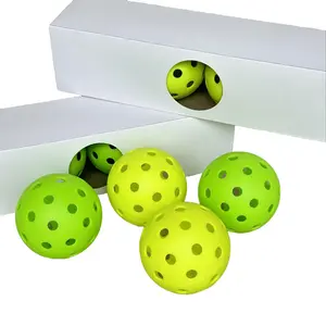 40-hole outdoor pickleball, pickleball training ball, better materials, better performance, better experience, used to enhance training skills and precise ball control