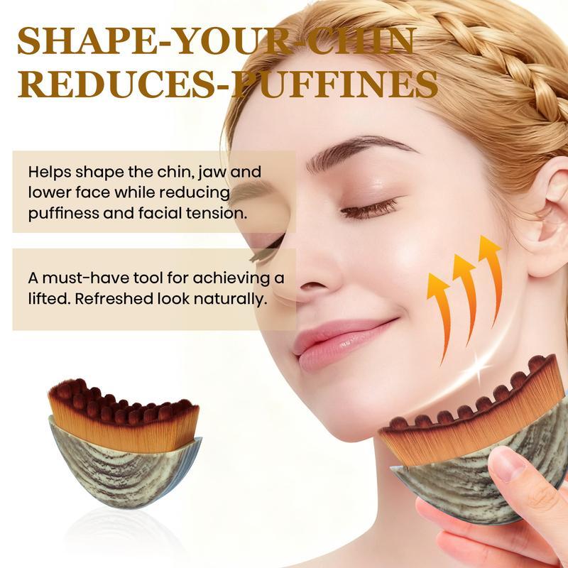 Lymphatic Contour Face Brush for Jawline & Chin Sculpting, Dry Brushing Massager for Lymphatic Drainage & Facial Fatigue Relief, Ergonomically Designed to Fit The Skin Precisely, Gift for Women, Valentine's Day Gift