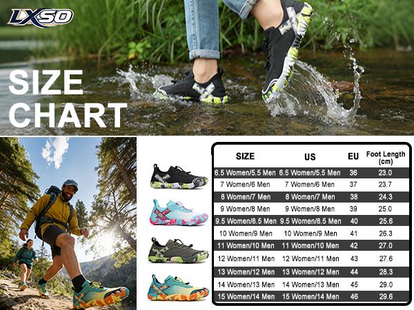Lxso Barefoot Walking Shoes Women Men Color block Camo Comfortable Water Shoes Beach Outdoor Running Sneakers Casual Trainer Ideal Thanksgiving Christmas Gift