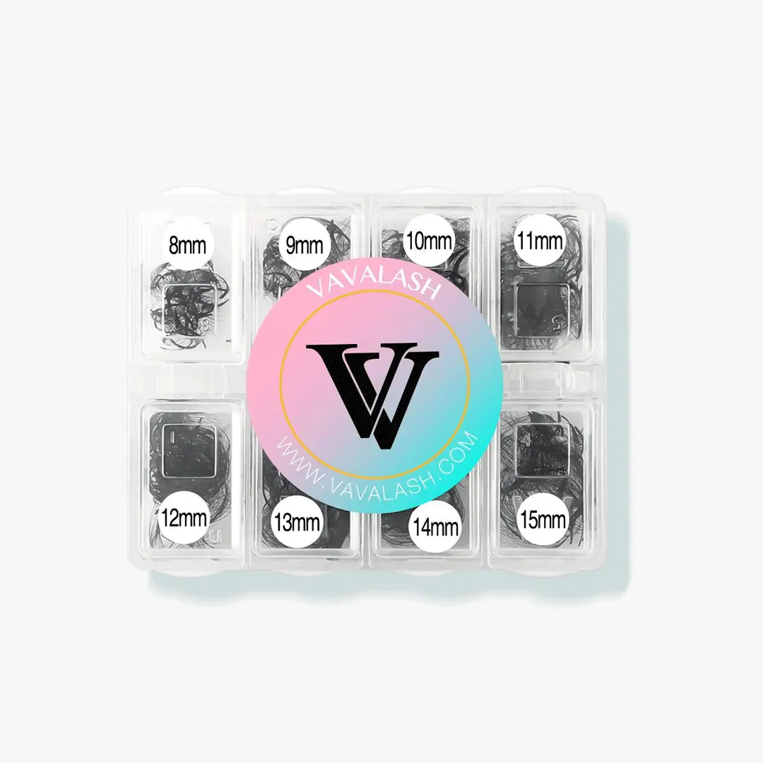 VAVALASH Handmade Premade Loose False Eyelash Fans, 0.05MM Thickness, 8-15MM Mixed Lengths, 600 Count