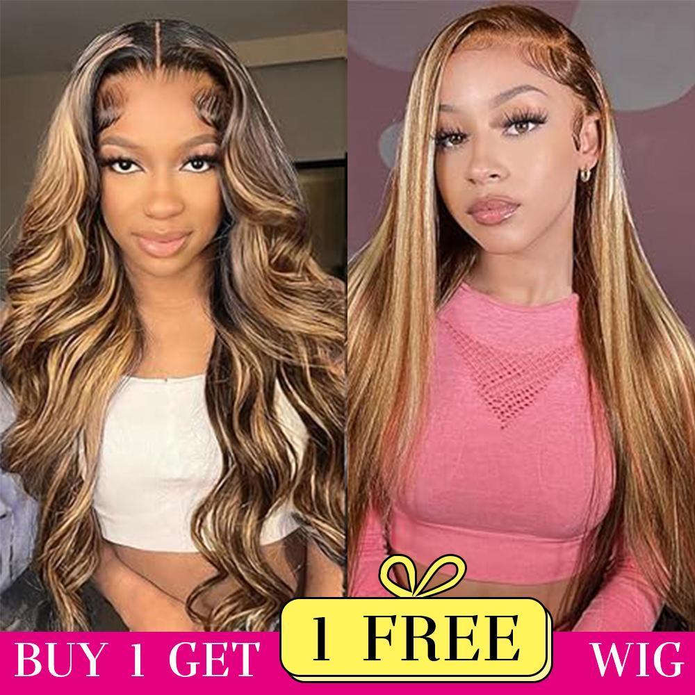 {Combo sale30''&30''} "buy 1 get 2 wig" 13x4 Lace Front Wigs Human Hair Transparent Lace FrontalHumanHair Wigs 180% Density for Woman