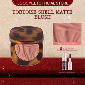 JOOCYEE Tortoise Shell Matte Blush, Highly Pigmented, Non-Fading, Long Lasting, Healthy Glow, Silky Mood, Long Wear, Non-Cakey, Smooth, Beginner-Friendly, Multi Shades, Portable, For Holidays, Party, Masquerades, Valentines Day Gift, New Year