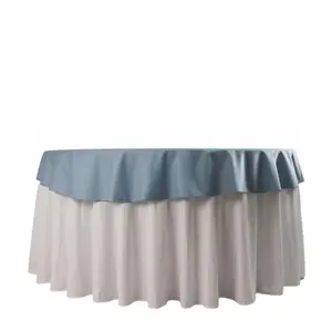 Scuba Round 70" Tablecloth Dusty Blue - Wrinkle Free & Stain Resistant Table Cover
