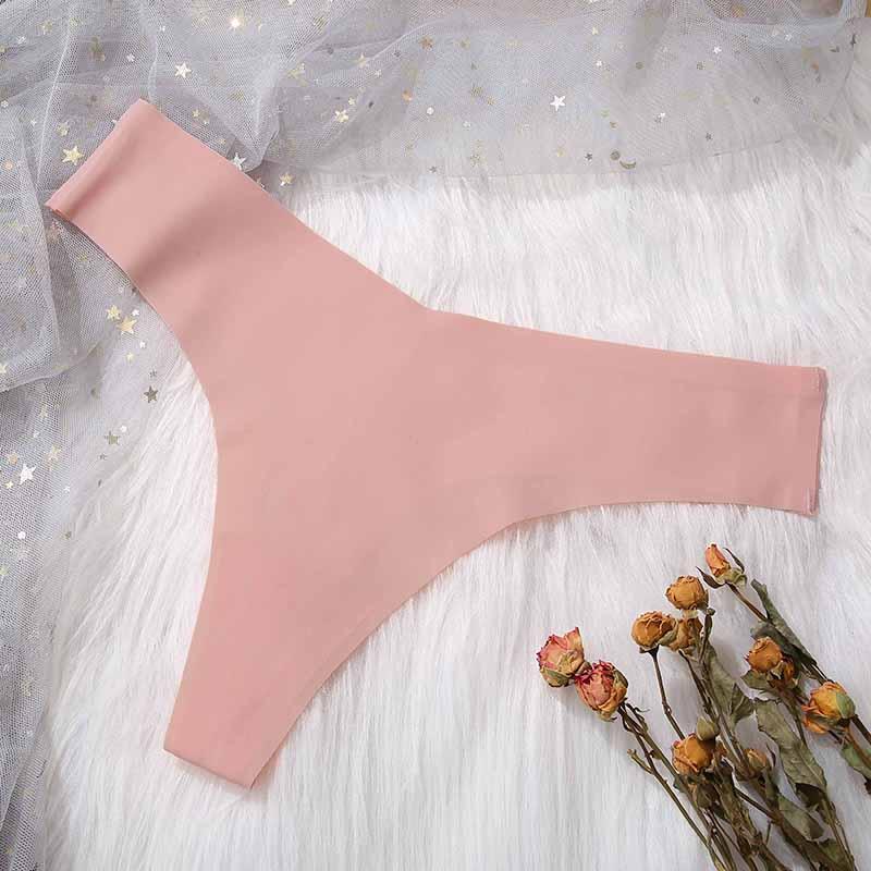 FINETOO Weekly Panties 7 Pack Seamless Thongs No Show Underwear V Waisted Comfortable Thong Panties XS-XL Smooth Lingerie Basic Minimalist Womenswear