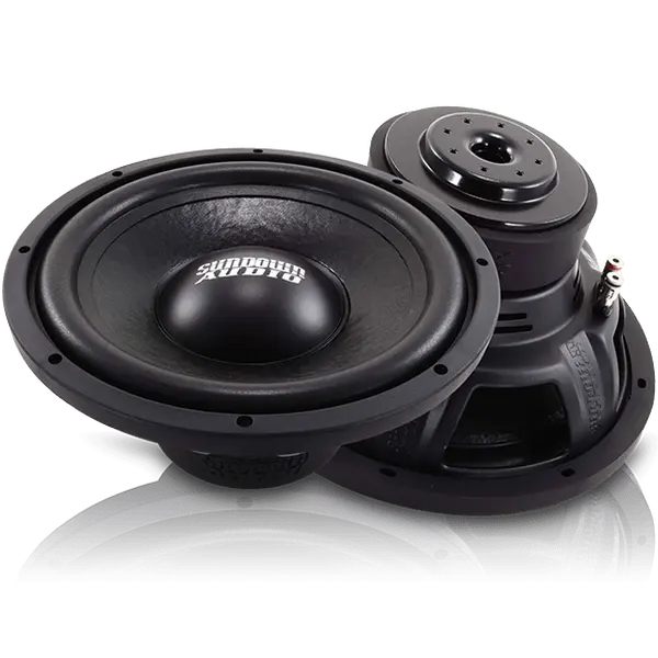 Sundown LCSV212D4 LCS v.2 12-Inch Paper Cone Bass Subwoofer - 300W High-Power Dual-4-Ohm Car Speakers with Push Terminals, High Bass Component for Car Audio Installation, Subwoofer Bass Speakers