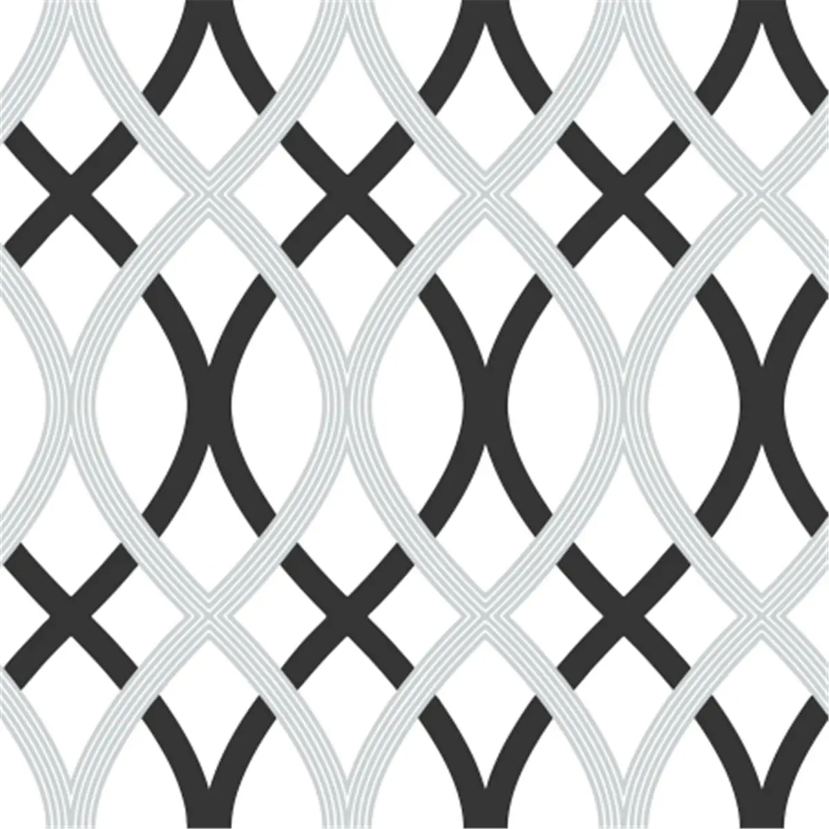212 MAIN Geometric Grid Printed Removable Self-Adhesive Wallpaper - Blue & Silver, Premium Material, 20.5" x 18' Single Roll, Easy Install Peel-and-Stick Wall Covering, No Sticky Residue, Home Inspo Indoor Home Decor