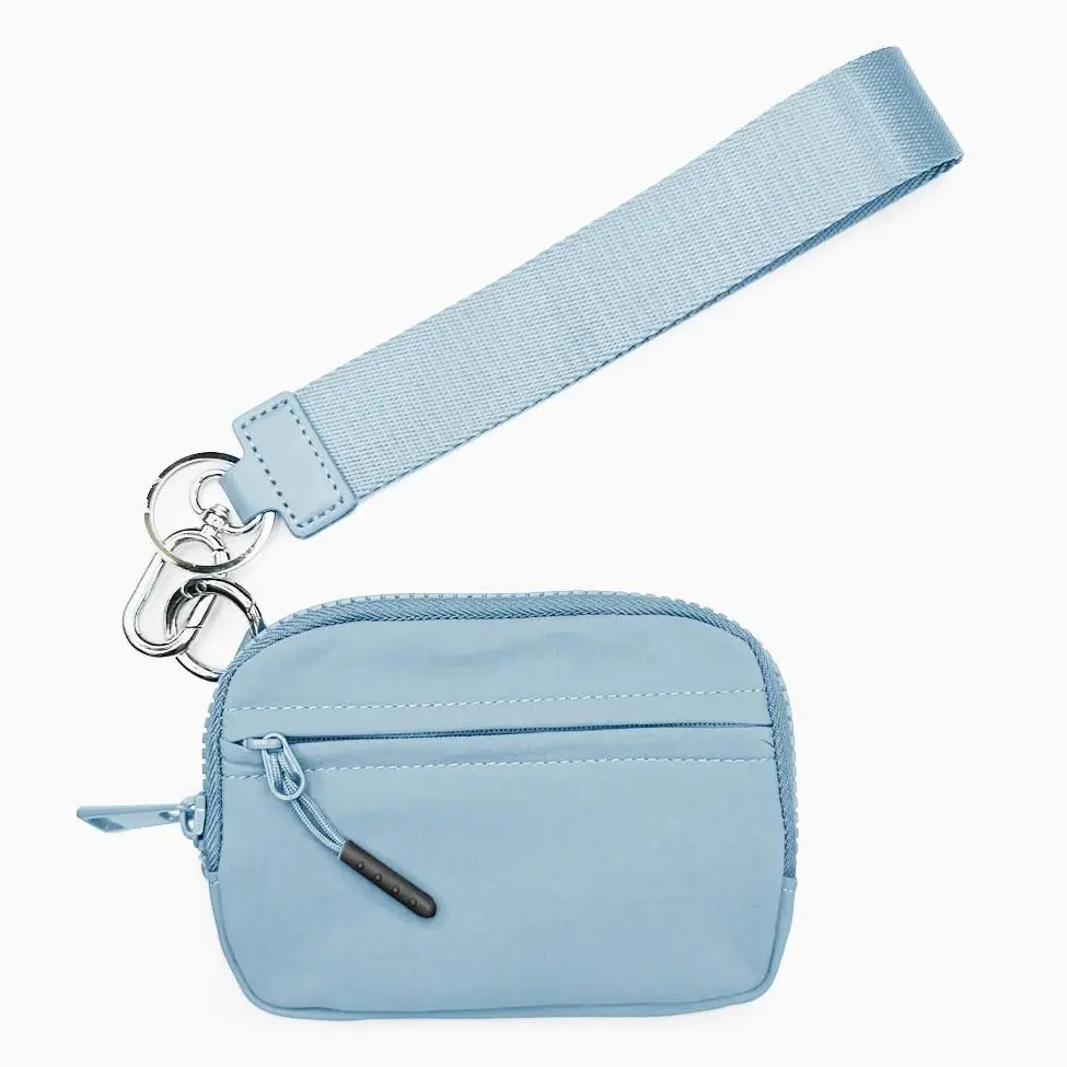 Women's Waterproof Nylon Zip Around Wristlet - Detachable Pouch with Keychain, Multi-Functional Coin/Card/Key Holder, Foldable All Over Print Mini Bag, Elegant Casual Accessory for Women, Accessories For Women