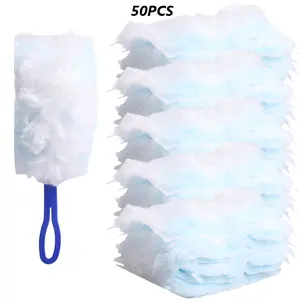 50 Pack Duster Refill Compatible with Swiffer Duster, Multi Surface Heavy Duty Feather Dusters Kit with 1 Handle, Duster Replacement Refills for Cleaning Furniture, Blinds, Ceiling Fans and Car bathroom accessories tiktokshopspringglowup