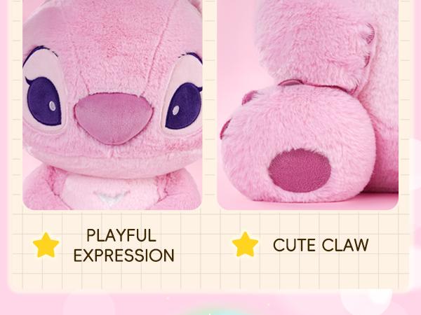 [Valentine's Day] Disney Series Angel&StitchPlush Doll – Angel No.18 Sitting Figure, Cute Collectible Soft Toy Kawaii Stuffed Animal Decor Ideal Birthday Present Valentien Gift for Girlfriends Couples