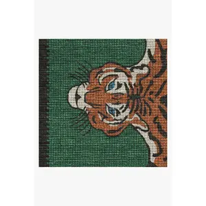 Sample Swatch - Jonathan Adler Tiger Emerald Flatwoven Rug