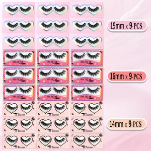 NO.8 BTLLSSH JH27 3D5D Faux Mink Lashes 3 Styles 100% Handmade Luxurious Lightweight False Eyelashes 27 Pairs Pack for Makeup Cosmetic Youth Daily