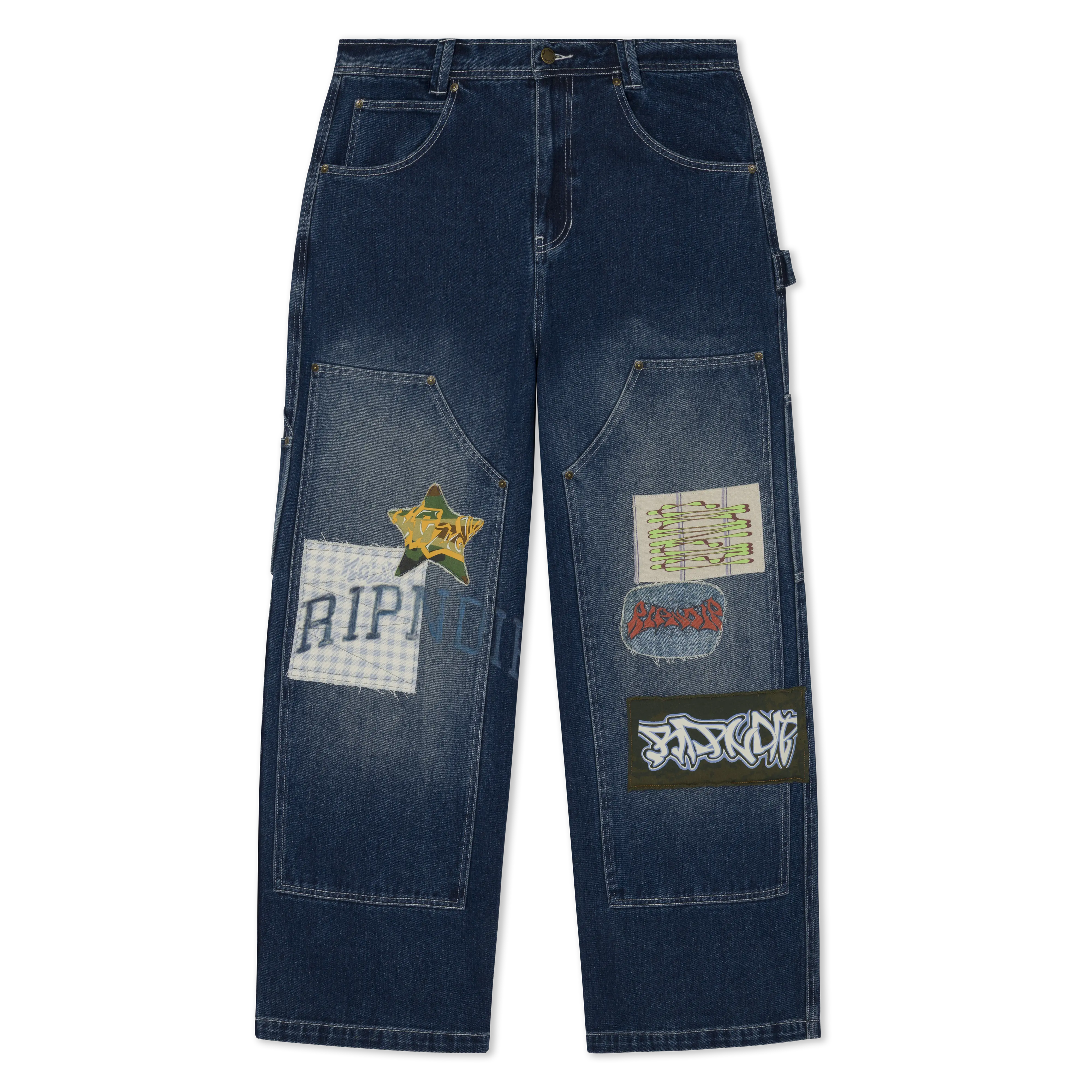 Skyline Wide Fit Carpenter Pant (Light Wash Denim)