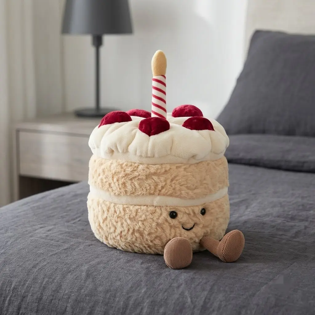 Jellycat Amuseables Birthday Cake | Adorable Cake Character with Sweet Smile, Cozy Gift for Birthdays