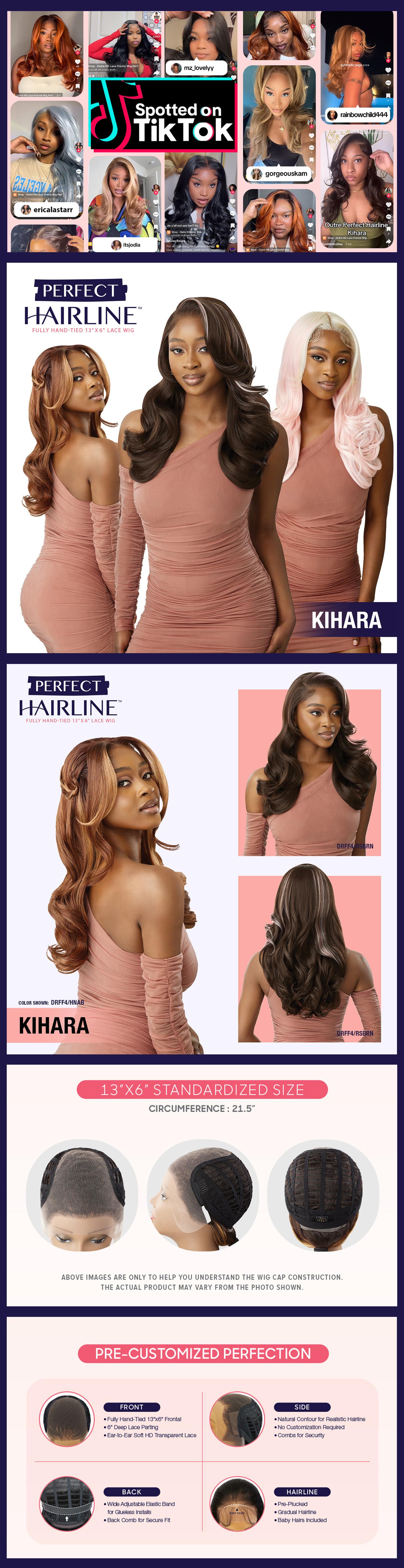 Outre HD Lace Frontal Wig Perfect Hairline Glueless Fully Hand-Tied 13X6 Lace Wig Kihara