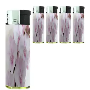 Pink Orchid Floral Design Pocket Lighter