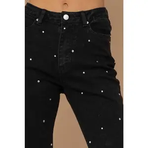 Black Sparkle Stud Jeans (Reg.)