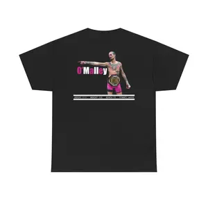 OMalley Fighter Graphic Tee | MMA Champion Illustration, Black Shirt